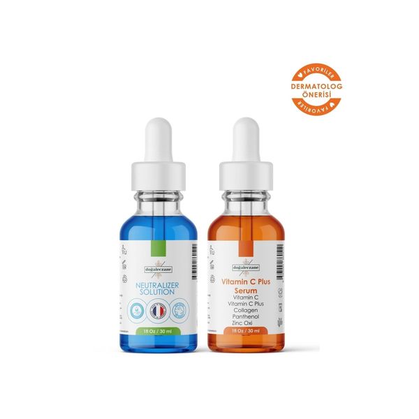 Peeling Sonlandırıcı Temizleme Serumu Neutralize Solüsyon + Vitamin C Serum