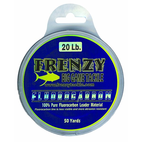 Frenzy 20-Pound Fluorocarbon Leader, 50-Yards, Clear