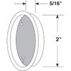 Prime-Line N 7296 2 In. Satin Nickel Closet Door Pull (2 Pack)