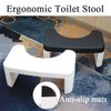 HI FINE CARE Folding Potty Stool, Bathroom Stool, Black