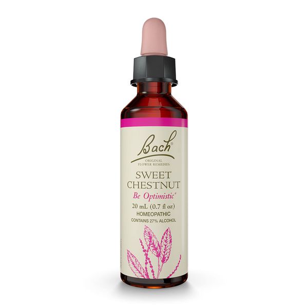 Bach Original Flower Remedies, Sweet Chestnut for Optimism, Natural Homeopathic Flower Essence, Holistic Wellness and Stress Relief, Vegan, 20mL Dropper