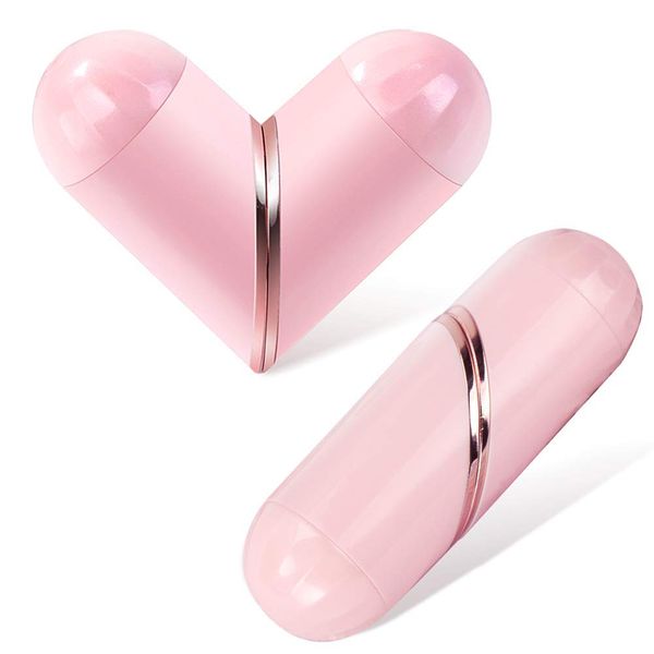 Portable Contact Lens Case Fashion Heart Shape Contact Lens Care Box Travel Kit, Pink, Casual