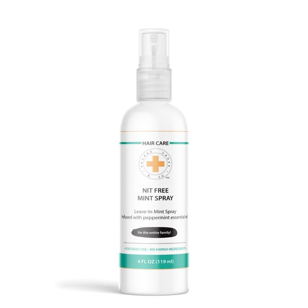 Orange Cross Lice Prevention Mint Spray - Keep Lice Away - Made with Natural Ingredients in The USA - No Parabens or Synthetic Dyes *from The Lice Experts* 8oz