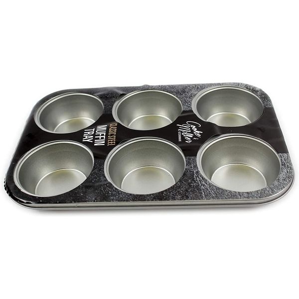 Non-Stick 6 Cupcake Baking Tray Muffin Yorkshire Pudding Baking Tray