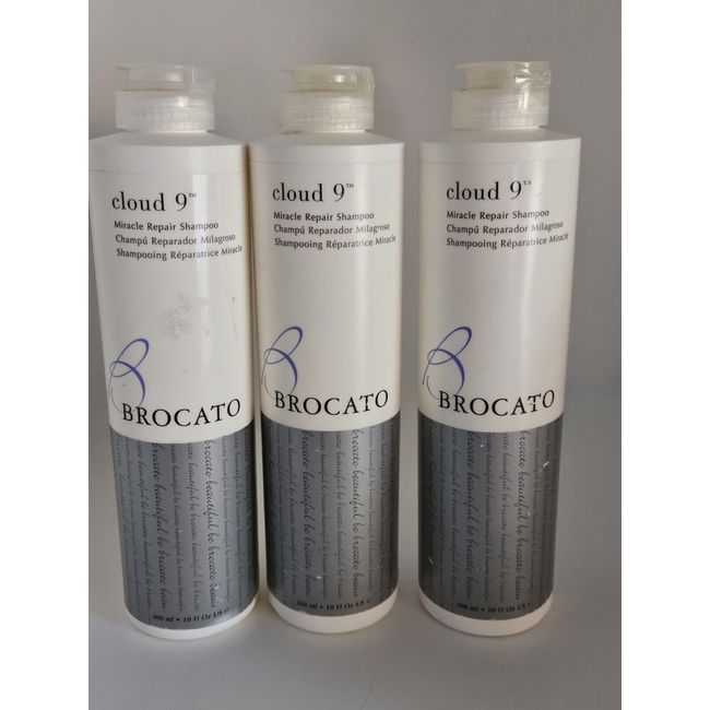 BROCATO Cloud 9 Miracle Repair Shampoo 10 Fl oz (LOT OF 3)