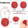 Samaly 4 PCS Small Combination Cable Padlock, 3 Digit Padlocks with Code, Security Padlocks, Combination Lock for Cabinets, Suitcases
