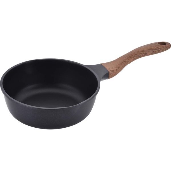 Wahei Freiz MB-1250 Deep Frying Pan, 7.9 inches (20 cm), Induction Compatible, Gas Spout Included, Flat Interface, No Clasps, PFOA Free, Fluororesin Processing, N-Tone