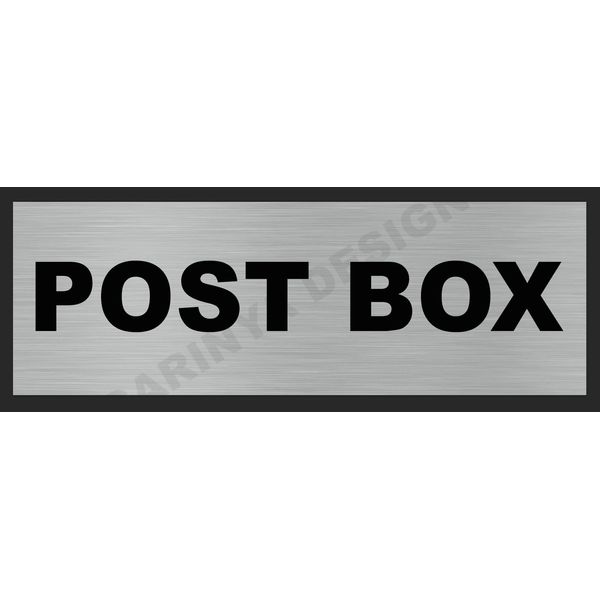 Post Box Metal Sign Plaque Door House Office Letters Parcel Delivery Mail (Aluminium Small (280x90mm) Approx)