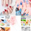 Nail Image Plate Set, 5 Piece Set (105 Patterns) Nail Plates, Irregular Patterns, Geometric Patterns, Pattern Stamp Templates, Nail Image Plates, Nail Stencils