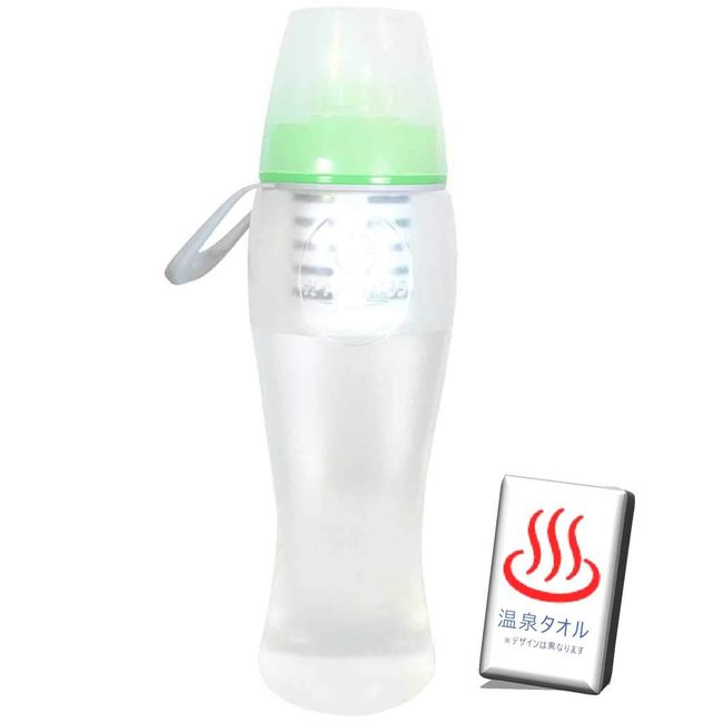 Gaia Water 135 Gaia Light Bottle (Green) with Original Hot Spring Towel