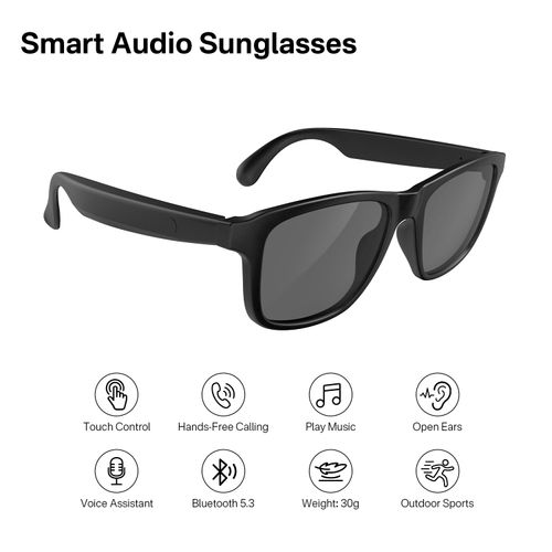 Smart Sunglasses,Bluetooth Audio Glasses for Men & Women- UV400 Protection & Smart Glasses with Open Ear Sound, Touch Control & Voice Assistant for Music,Answering Calls,Driving,Cycling,Mountaineering