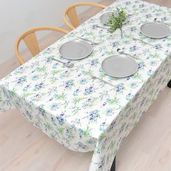 Style Decor W4800700 Tablecloth, Laminated, Vinyl, Waterproof, Nordic, Stylish, 47.2 x 59.1 inches (120 x 150 cm), Botanical Bouquet