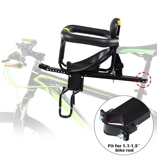 Safety child bicycle seat bike front baby seat kids saddle best sale with foot pedals support back rest for mtb road bike