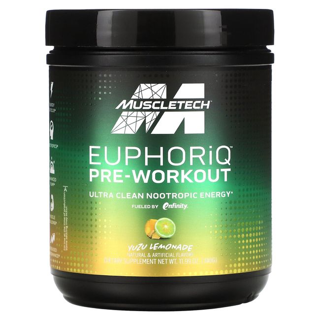 EuphoriQ Pre-Workout, Yuzu Lemonade, 11.99 oz (340 g)