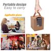 50 Pcs Individual Kraft Cupcake Holder Single Cupcake Boxes w/ Window and Handle