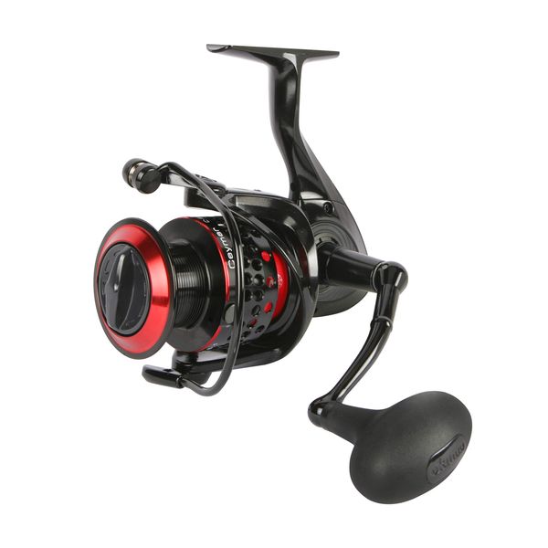 okuma C-65 Ceymar Spinning Reel, Black and Red, 7 x 6 x 3 inches