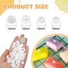 TOAOB 500 Sets T5 Snap Button Fasteners Plastic White Press Studs 12mm for DIY Clothes