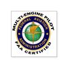 CafePress FAA Certified Multi Engine Pilot Sticker Square Bumper Sticker Car Decal