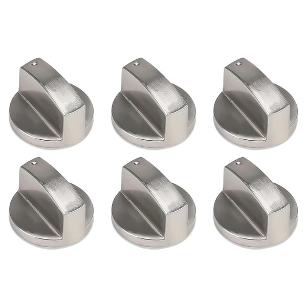 Gas Stove Knob 6 Pcs Cooker knobs Replacement Cooker Knobs 6MM Universal Cooker Replacement Knobs Multipurpose for Kitchen Cooktop, Gas Stove & Various Ovens, Precise Temperature Control