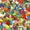 ekuzi Building Bricks Compatible with Lego Classic - 300 Pieces Basic Bulk Building Blocks in Random Color - Mixed Shape