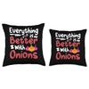 Onion Red Pickled Onions Plants Seeds Throw Pillow