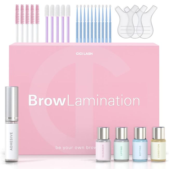 Brow Lamination Kit by CICI | Professional Eyebrow Lamination Kit with Keratin Conditioning | Instant DIY Eye Brow Lift Kit for Fuller, Thicker, Beautiful Brows | Easy to Use & Long Lasting Results