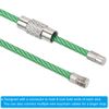 PATIKIL 3.5 Inch Length Wire Keychain Cable, 5 Pack Stainless Steel Key Ring Loop, Green