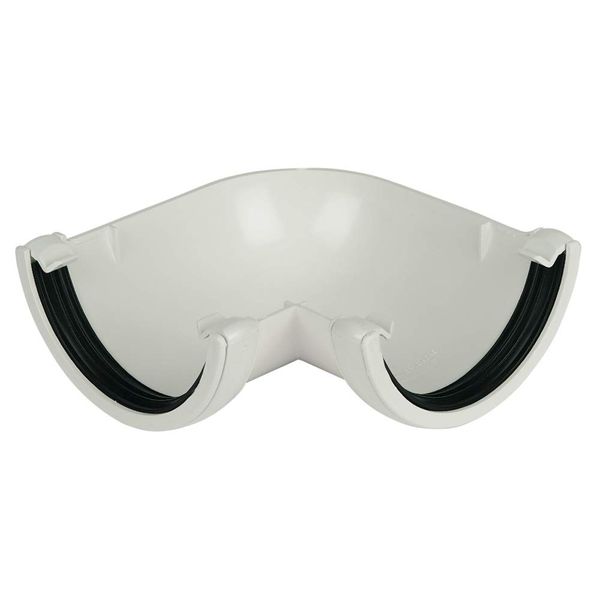 FloPlast White Half Round Gutter Angle 112mm x 90°