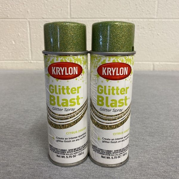 Krylon Glitter Blast Glitter Spray Paint (Citrus Dream) Green [Lot of 2]