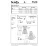 Burda B7556 Dress Sewing Pattern 19 x 13 cm