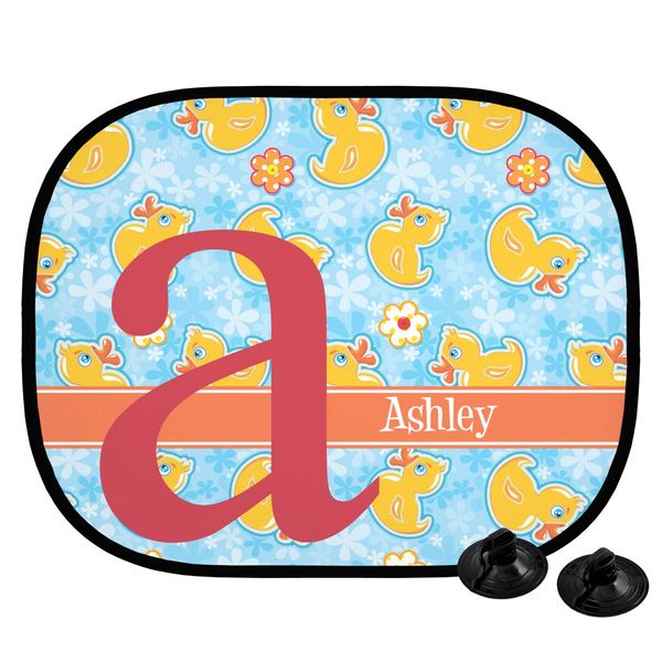 YouCustomizeIt Personalized Rubber Duckies & Flowers Car Side Window Sun Shade