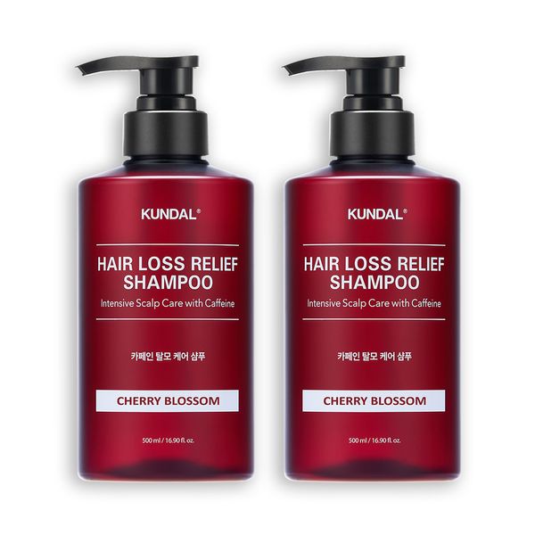 Kundal Caffeine Hair Loss Shampoo Set of 2 Cherry Blossom 500ml