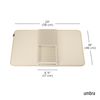 Umbra Udry Dish Rack and Microfiber Drying Mat – Space-Saving Design Folds Up for Easy Storage, Basic Rack, Linen