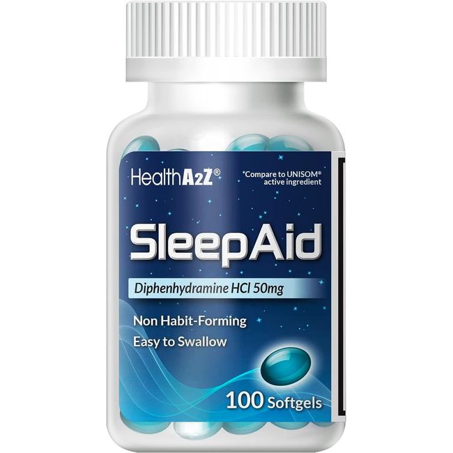 Sleep Aid Diphenhydramine Hcl 50Mg Supports Restful Sleeping Non HabitForm 100ct