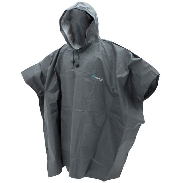 FROGG TOGGS Ultra-Lite2 Reusable Waterproof Breathable Poncho, Carbon Black