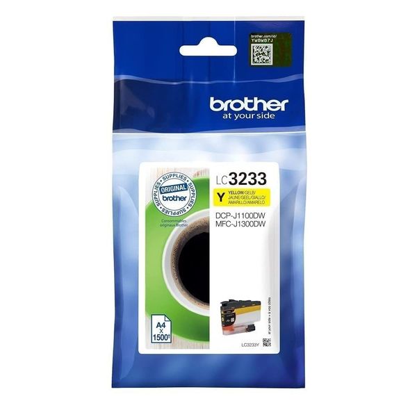 BROTHER LC-3233Y Inkjet Cartridge, Yellow, Single Pack, Super High Yield, Includes 1 x Inkjet Cartridge, Genuine Supplies