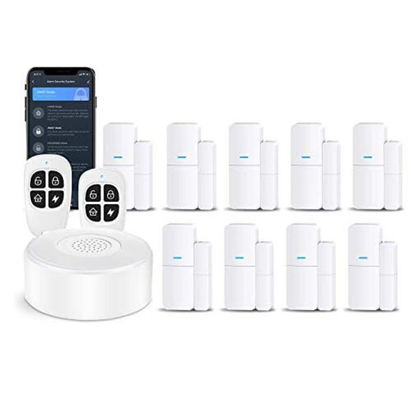 12 Pack Smart Security Remotes Home Alarm System  DIY Alert Door/Window Sensors