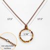 MAGDEPO 3X Pendant Magnifying Glass Necklace Magnifier Transparent Tortoiseshell Pattern Rim 1.5" Lens with Card Magnifiers for Reading Small Texts, Label, Stamp, Newspaper, Book, Map, Hobby, etc.