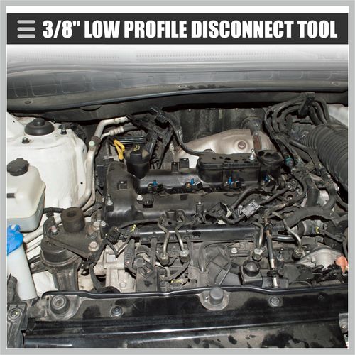 RATCHROLL Universal 3/8 Oil Fuel Line Disconnect Tool, Transmissions Radiators Oil Cooler Lines Disconnect Tool, 3/8 Inch, Aluminium, 22930, Gold Tone Replacement Car Parts