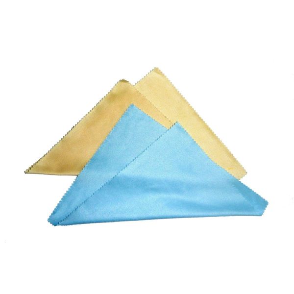 2PLUS2(TM) 2 x Microfibre Camera Lens Screen Glasses Cleaning Cloth for Spectacles (15cm x 18cm)