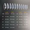 Full Size Set Almond Clear Nail Tips 20mm Width 11 pcs*10 packs