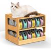 Can Organizer for Pantry, Bamboo Pantry Organizer, 2 Tier Stackable Can Stora...