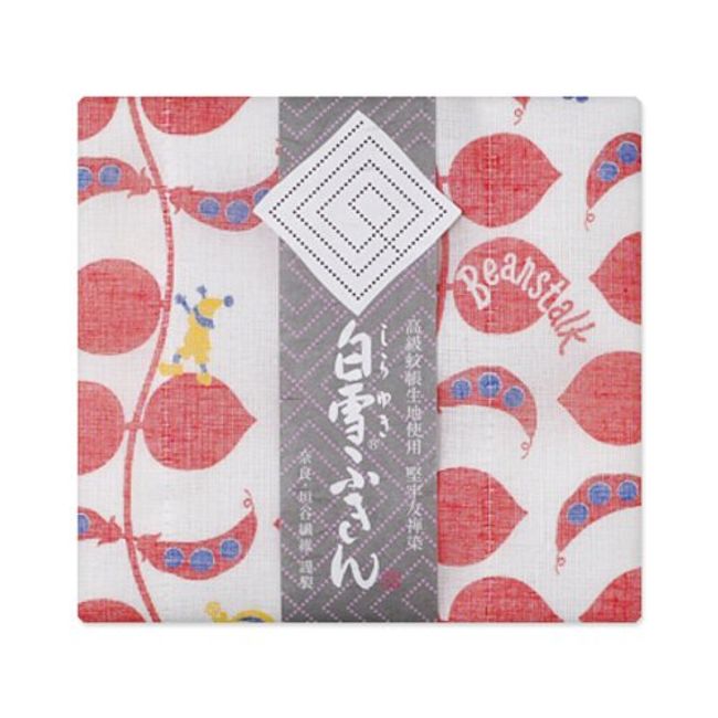 Shirayuki Yuzen Dish Towel, Jack and Bean Stalk, Red, Approx. 11.8 x 15.7 inches (30 x 40 cm)