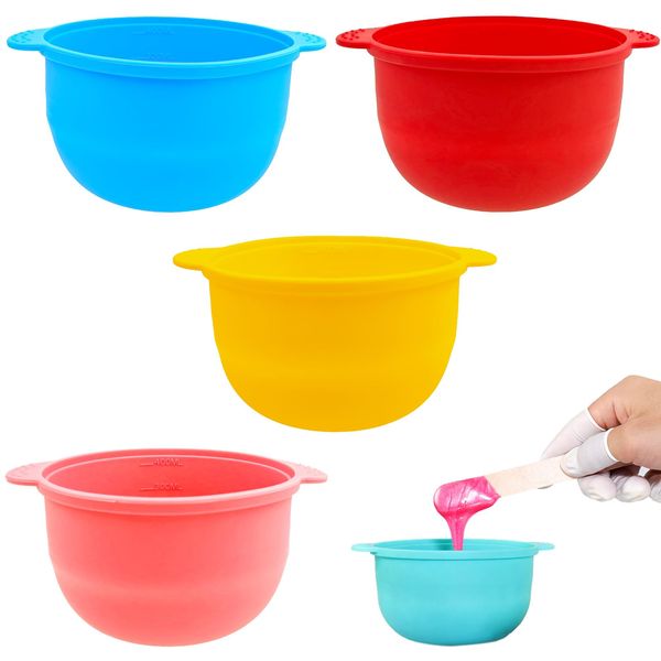 4 Pack Silicone Wax Bowl for Wax Warmer Reuse Wax Melt Warmer Wax Pot Replacement