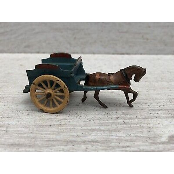 Britains Vintage Metal Horse Hay Cart And Horse