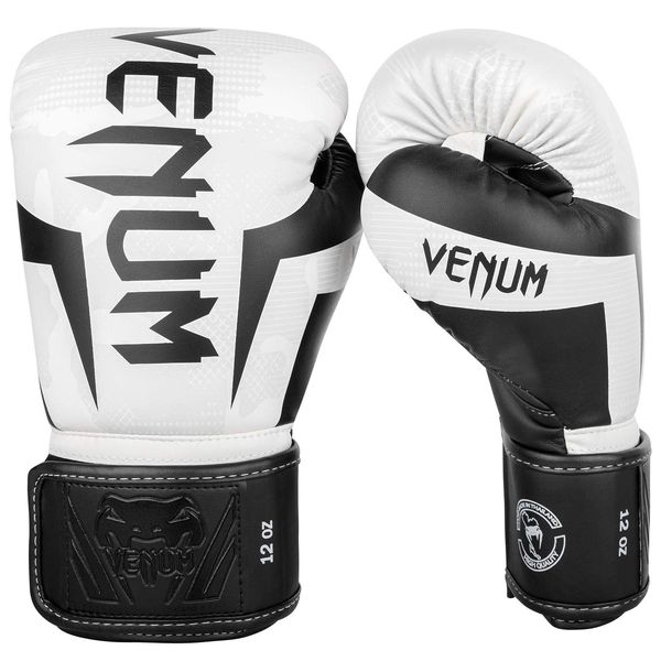 Venum Elite Boxing Gloves - White/Camo