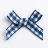 Italian Options Gingham Check Ribbon Bows 100-Piece Pack, 3 cm Bow Width, Navy