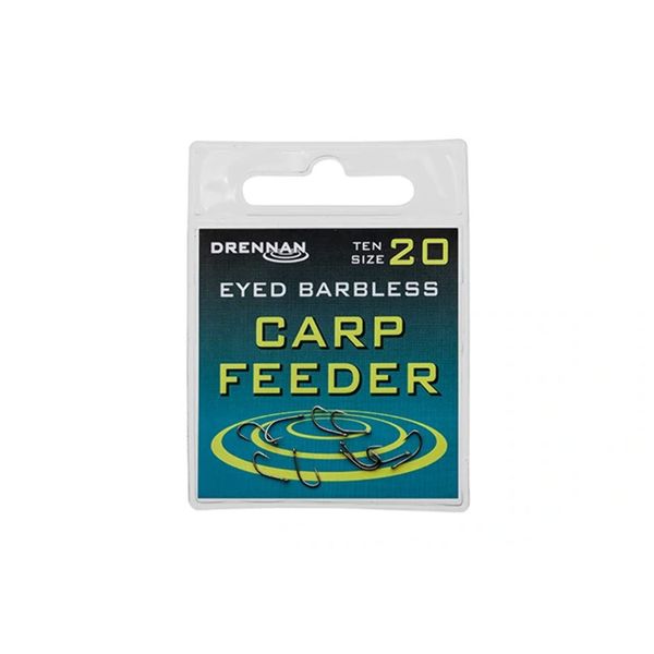 Drennan Eyed Barbless Carp Feeder Hooks - Size 10