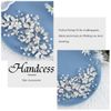 Handcess Bride Wedding Crystal Headband Silver Flower Pearl Headpiece Leaves Rhinestone Bridal Hair Accessories for Women and Girls (Silver)