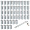 50 Pcs M10 Threaded Inserts for Wood Insert, Thread Inserts Nuts M10x25MM Flanged Hex Socket Nut Wood Insert Hex Socket Galvanized Suitable for Pine Plywood Composite Panels